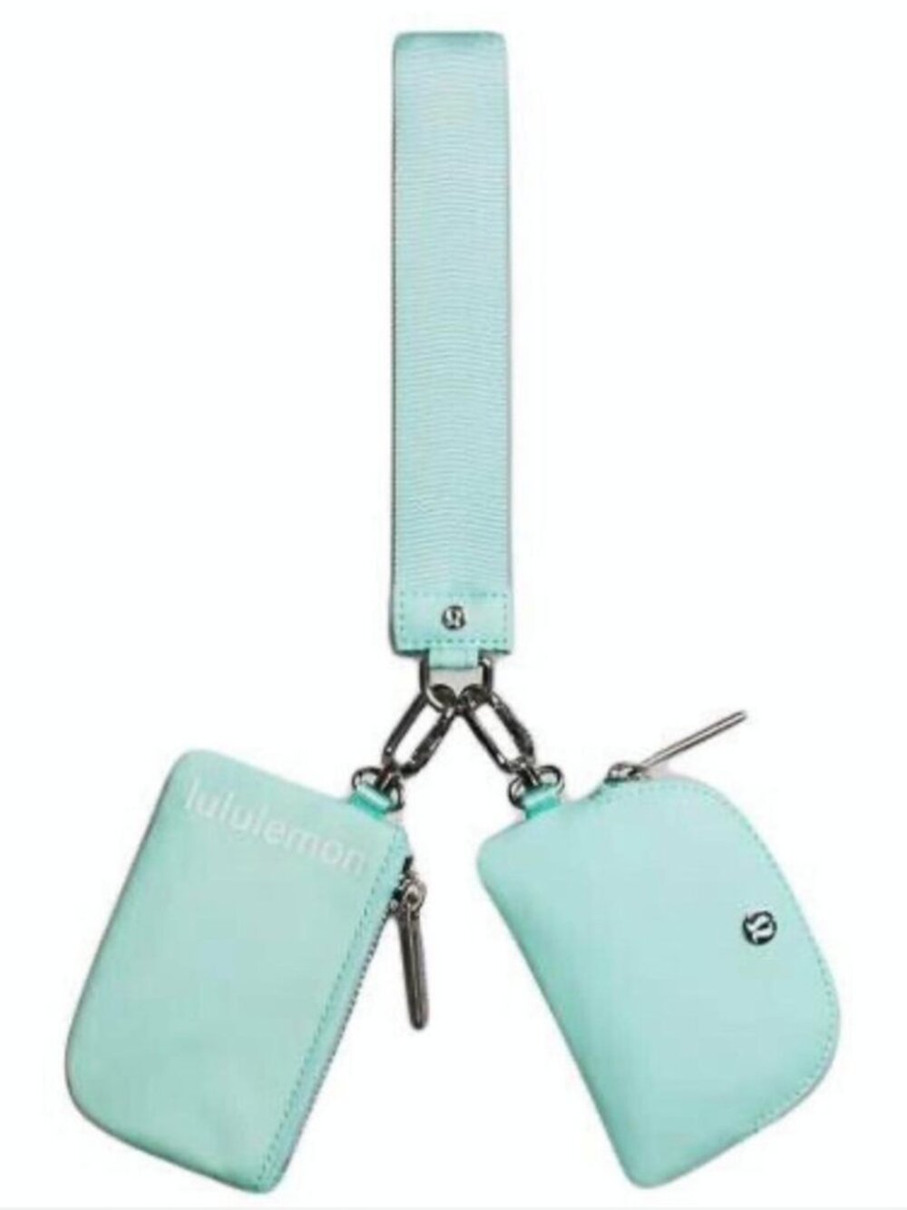 Lululemon Dual Pouch Ideal Mint White Wristlet